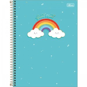 CADERNO UNIVERSITÁRIO CAPA DURA ESPIRAL 160FLS RAINBOW TILIBRA