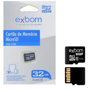 CARTÃO DE MEMÓRIA 32GB MICRO SD EXBOM