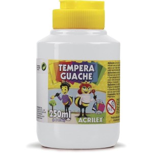 TINTA GUACHE 250ML BRANCO 519 ACRILEX