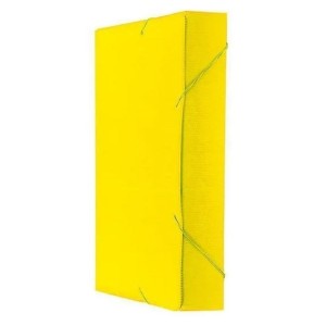 PASTA PLÁSTICA POLIONDA 5,5CM AMARELA POLIBRAS