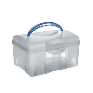 MALETA PLÁSTICA TRANSPARENTE C-05 21,4x16,4x12,9CM SÃO BERNARDO