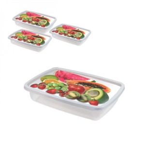 POTE PLÁSTICO CLICK 1150ML 22,9x15,6x4,8CM KIT C/3 PO-11L/3 SÃO BERNARDO