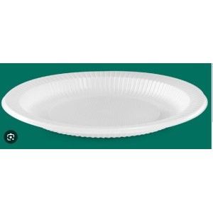 PRATO PLASTICO REDONDO RASO 21CM  PR21 10 UNIDADES FONPLAST