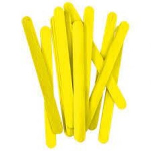 PALITO DE MADEIRA AMARELO COM 100 UNIDADES THEOTO