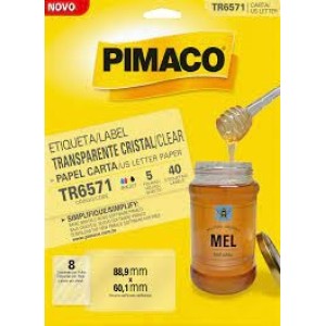 ETIQUETA TRANSPARENTE TR6571 PIMACO