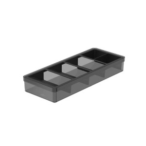 ORGANIZADOR DE TALHERES PLÁSTICO CLEAR PRETO OU