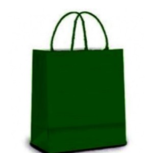 SACOLA DE PAPEL VERDE COM 16 X 9 X 33,5 CM REF.159 ZAGAROLLO