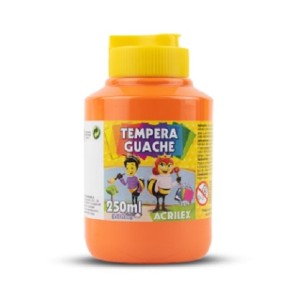 TINTA GUACHE LARANJA 517 DE 250ML ACRILEX