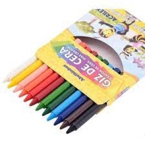 GIZ DE CERA FINO COM 12 CORES ACRILEX