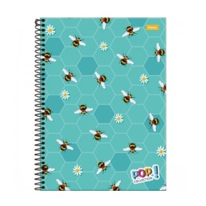 CADERNO 96FLS 1 MATÉRIA UNIVERSITÁRIO CAPA DURA ESPIRAL POP COLLECTION FORONI