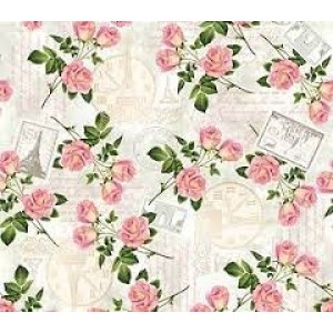 SACO PARA PRESENTE PARIS FLORAL 35X54 G1 COM 50 CROMUS