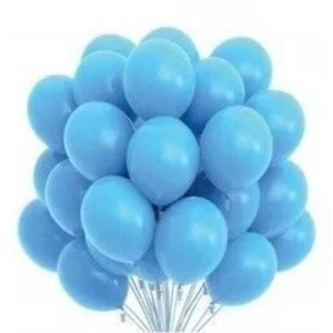 BALÃO BEXIGA Nº 08 AZUL CELESTE C/50 UNIDADES HAPPY DAY