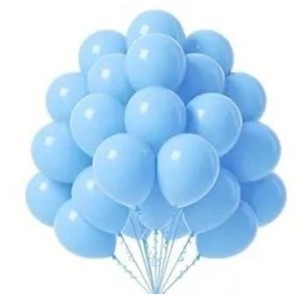 BALÃO BEXIGA Nº 08 AZUL CLARO C/50 UNIDADES HAPPY DAY