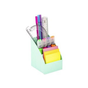 ORGANIZADOR DE MESA 3 DIVISÓRIAS VERDE PASTEL MAXCRIL WALEU