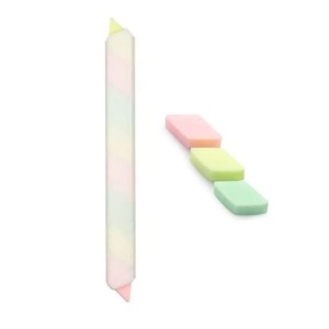 CANETA BORRACHA REPOSICIONAVEL PASTEL + REFIL BRW