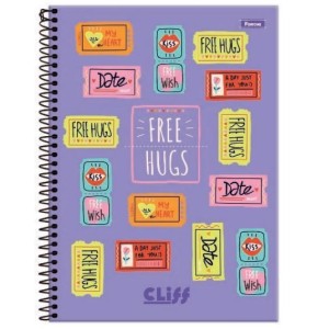 CADERNO 1/4 80FLS CAPA DURA ESPIRAL CLIFF FEMININO FORONI