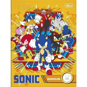 CADERNO 40FLS 1,0x1,0 QUADRICULADO COLEGIAL CAPA DURA BROCHURA SONIC