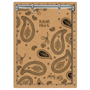 PORTA FICHAS 1/4 60FLS KRAFT BLACK JANDAIA