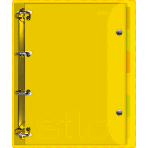 FICHÁRIO 200FLS UNIVERSITÉRIO CAPA PLÁSTICA AMARELO NEON JANDAIA