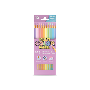 LÁPIS 10 CORES PASTEL MULTICOLOR FABER CASTELL