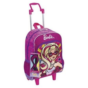 MOCHILA COM CARRINHO G BARBIE SUPER PRINCESA 64010 SESTINI
